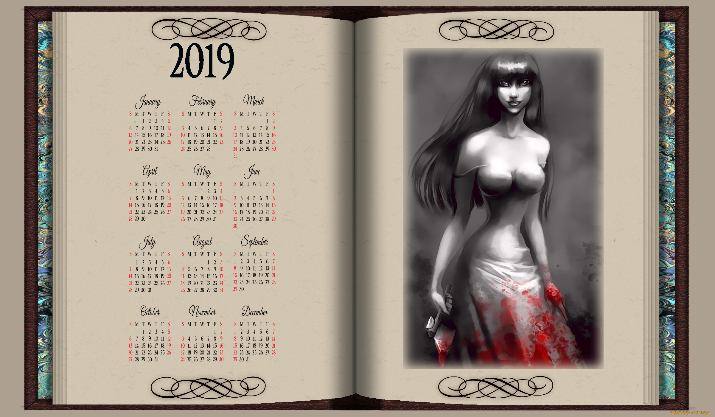 , , 2019, calendar, , , , , 